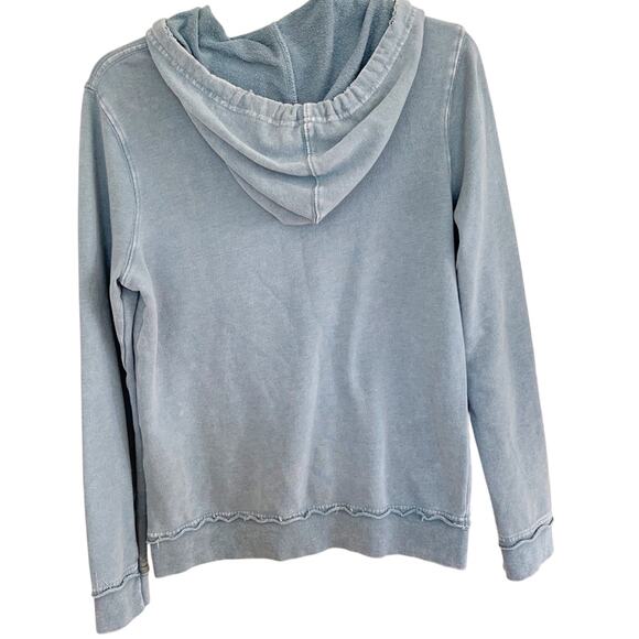 Junk Food Wash Blue Distressed Peace Sign American Flag Hoodie Small - Picture 5 of 8